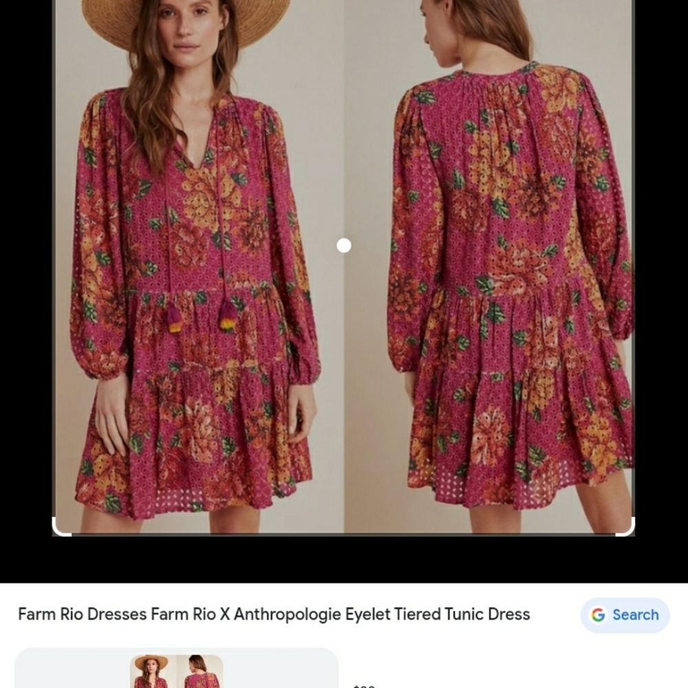 NWT Farm Rio eyelet tunic dress